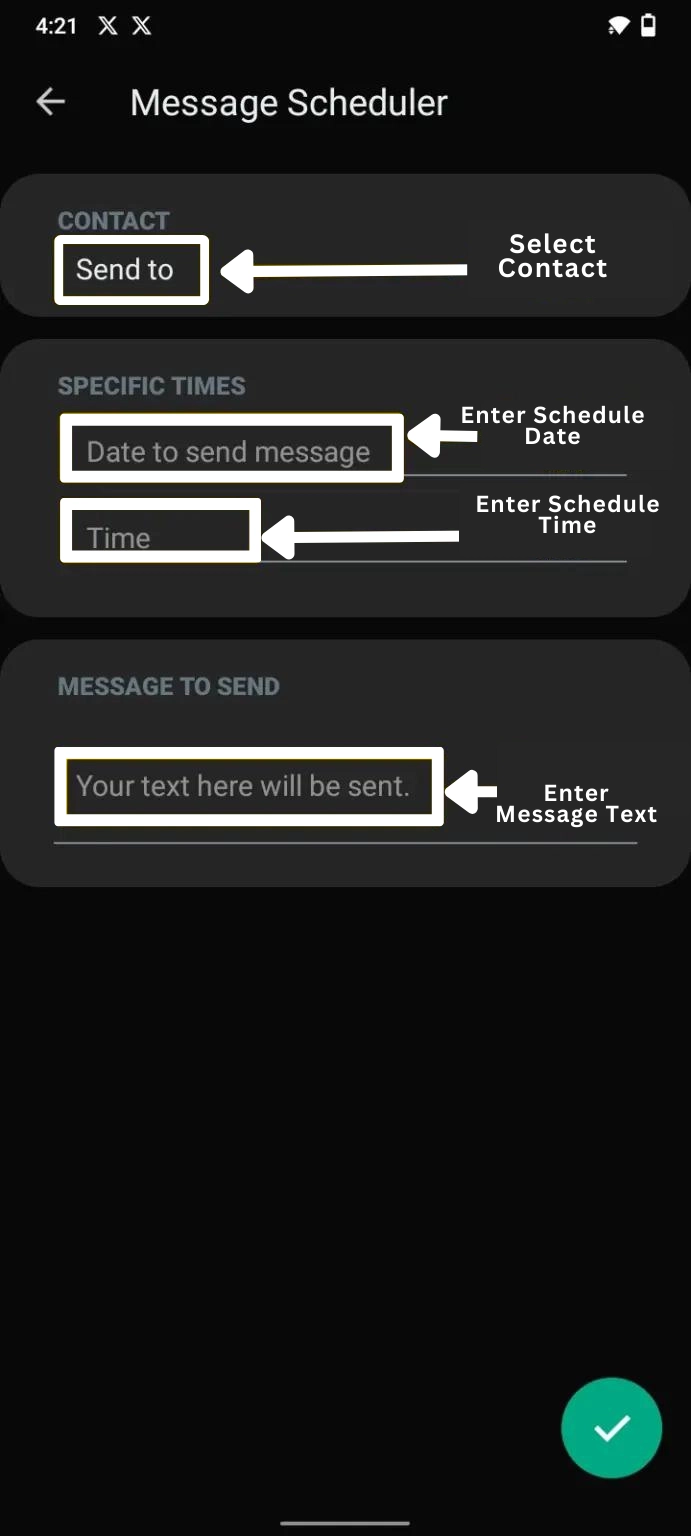 Message Schedule in Whatsapp
