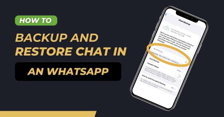 Backup chat in an whatsapp